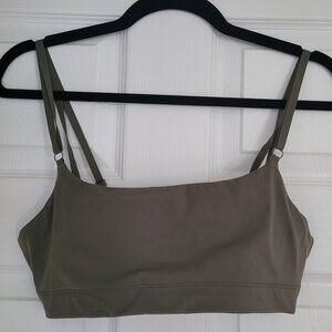 Outdoor Voices Green Zoom Double Strap Bra